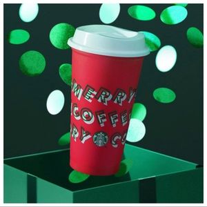 Starbucks Merry Holiday Reusable Grande Cup